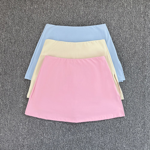 侧开叉瑜伽裙裤女春秋2026新款防走光显瘦包臀半身裙a字运动短裙