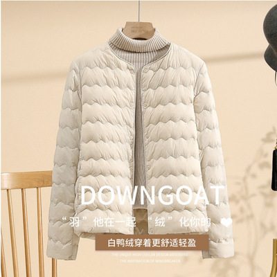 惊喜依依轻奢新国标90白鸭绒羽绒服女短款极简风宽松休闲百搭简约