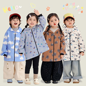 羽绒服儿童罩衣男童幼儿园宝宝画画护衣女孩防水围兜洋气小孩围裙