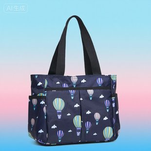 高档手提包多隔层收纳袋单肩包上班带饭包带装水杯雨伞时尚妈咪包