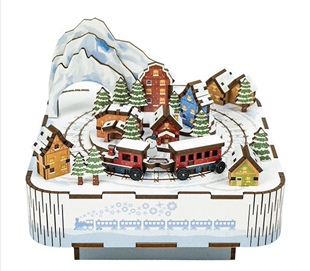 西西弗书店同趣拼装八音盒木质diy手工旋转积木童话城堡魔法城堡