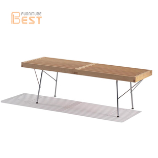 Nelson Platform Bench Metal leg北欧简约换鞋凳尼尔森原木长凳
