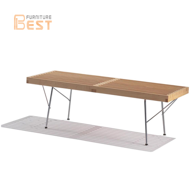 Nelson Platform Bench Metal leg北欧简约换鞋凳尼尔森原木长凳