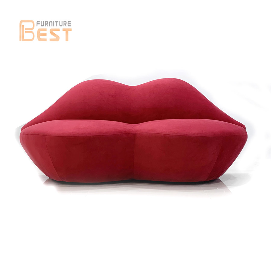 Lip sofa三人位沙发轻奢北欧客厅简约现代办公商用洽谈嘴唇形