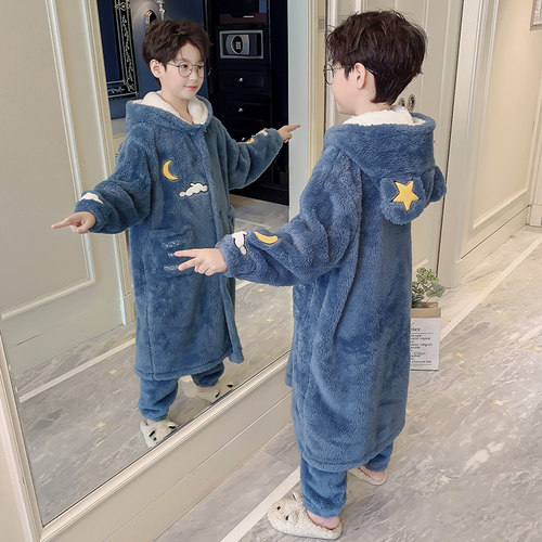 冬季居家保暖套装睡袍两穿