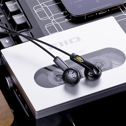 飞傲翡声 JF11平头耳塞带麦苹果电脑入门hifi有线圆孔入耳式耳机