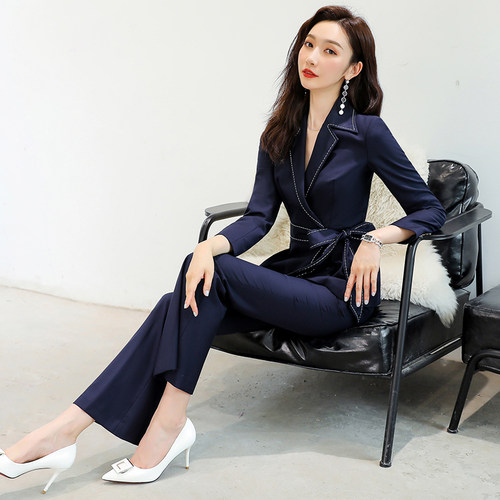 大码气质女神范美容师西装套装
