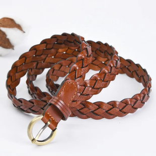 2厘米机织女式腰带青年风格装饰腰带休闲全匹配简单合金针扣