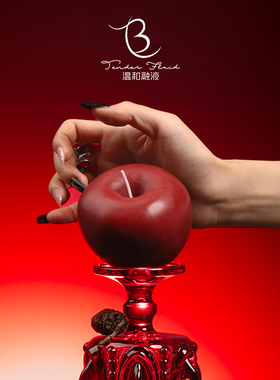 【苹果夜】大克重216克低温蜡烛s不伤肤m圣诞平安夜礼物香薰礼盒