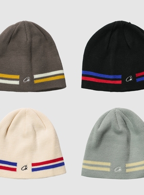 现货CORTEIZ针织毛线CENTRALCEE冷帽条纹无边无檐VIBE嘻哈美式