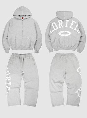 现货CORTEIZ恶魔岛BOXYFIT外套短宽卫衣裤套装美式嘻哈CLEANFIT