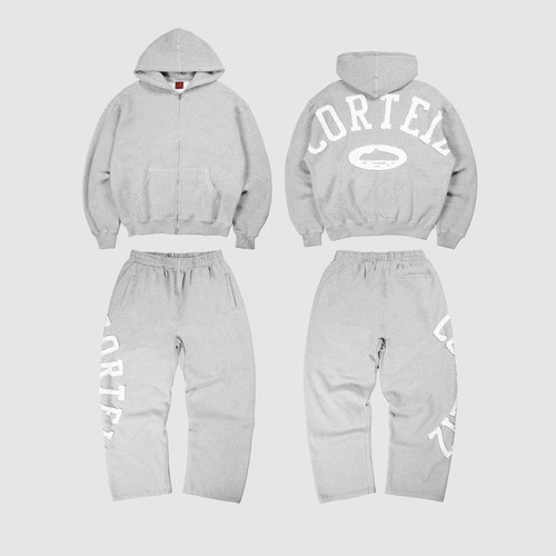 现货CORTEIZ恶魔岛BOXYFIT外套短宽卫衣裤套装美式嘻哈CLEANFIT