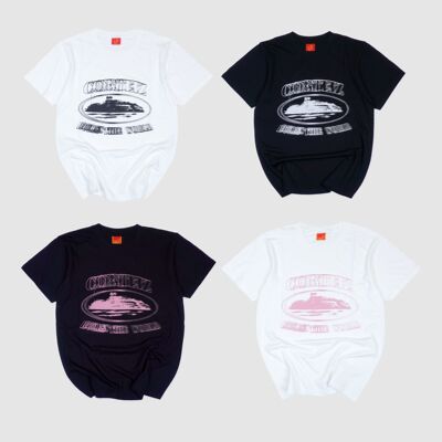 现货CORTEIZ恶魔岛短袖T恤修身嘻哈美式DRILL紧身街头小领口