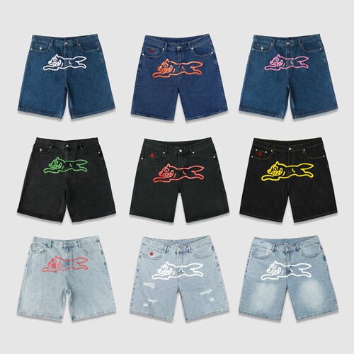 清仓现货BBC飞狗牛仔BAGGY短裤VIBE嘻哈美式7分中裤cleanfit boxy