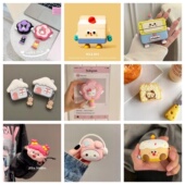 适用泥炭air5蓝牙耳机保护套卡通立体无线充电仓保护壳防摔青春版