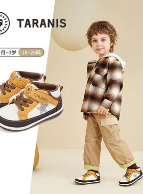 泰兰尼斯24秋季男女童学步鞋儿童鞋防滑复古童鞋机能鞋T02T4C4878
