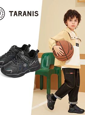 泰兰尼斯运动鞋冬季男童加绒保暖户外小童跑步休闲童鞋T01X4D4850