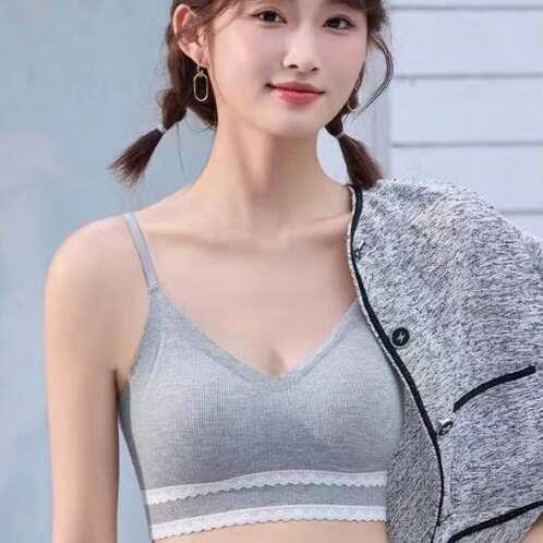 6237美背撞色运动裹胸调节弹力肩带文胸少女抹胸无钢圈运动背心女
