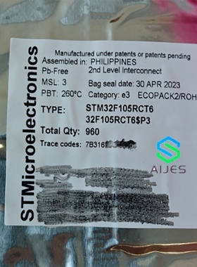 STM32F105RCT6 单片机(MCU/MPU/SO  封装: LQFP-64(10x10)