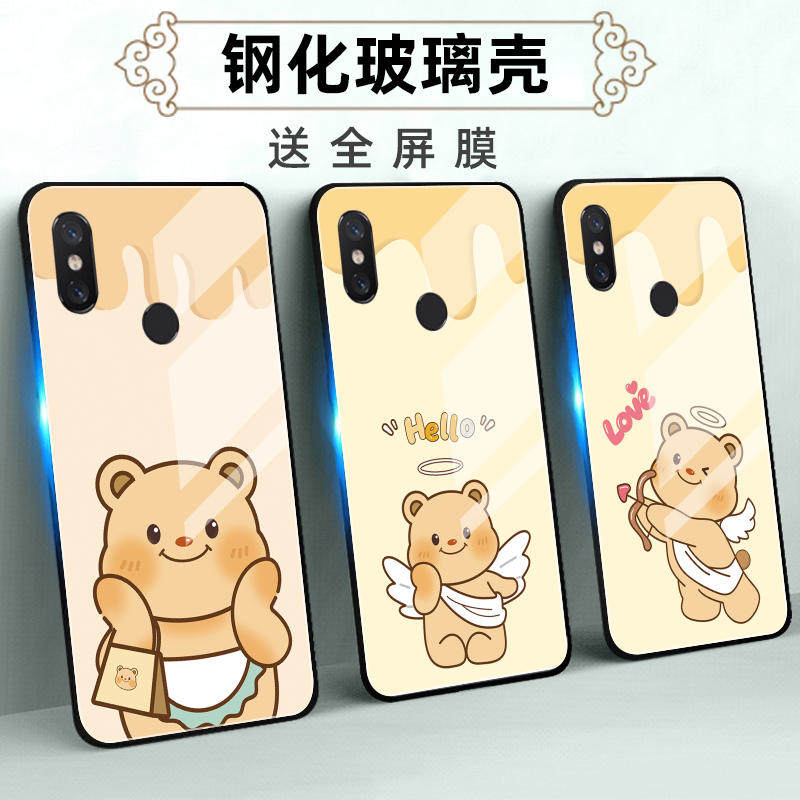 适用小米8玻璃手机壳8软保护套8SE全包8青春版防摔定制薄硅胶黄油小熊网红情侣新款直边液态时尚男高级潮女卡,3C数码配件,手机保护套/壳,淘宝优惠券,粉丝福利购,淘宝优惠卷