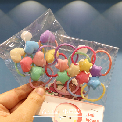 不伤发橡皮筋可爱小女孩