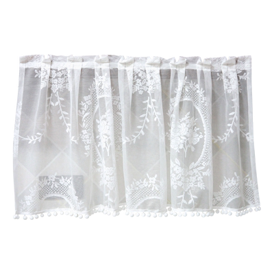 羽罗法式蕾丝橱柜免打孔半帘可粘