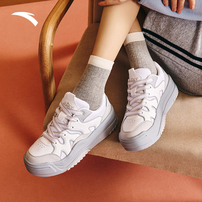 安踏波浪鞋官方正品厚底板鞋女冬季潮流面包鞋百搭软底舒适运动鞋,运动鞋new,板鞋,淘宝优惠券,粉丝福利购,淘宝优惠卷