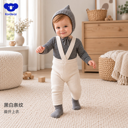 考拉蒂尔婴儿秋装衣服背带裤套装