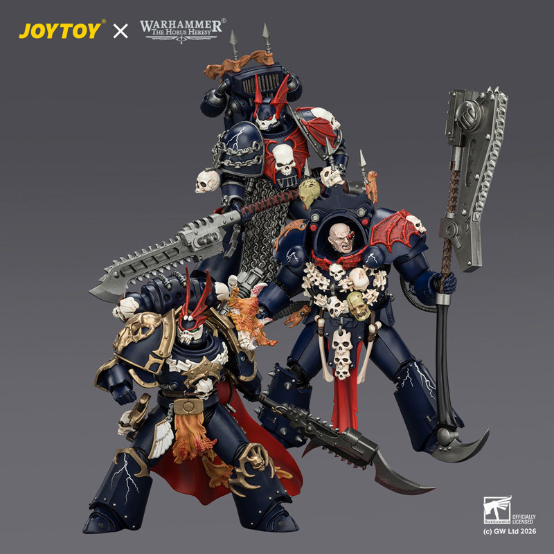 JOYTOY暗源战锤荷鲁斯之乱午夜领主赛维塔执政官1:18可动兵人模型