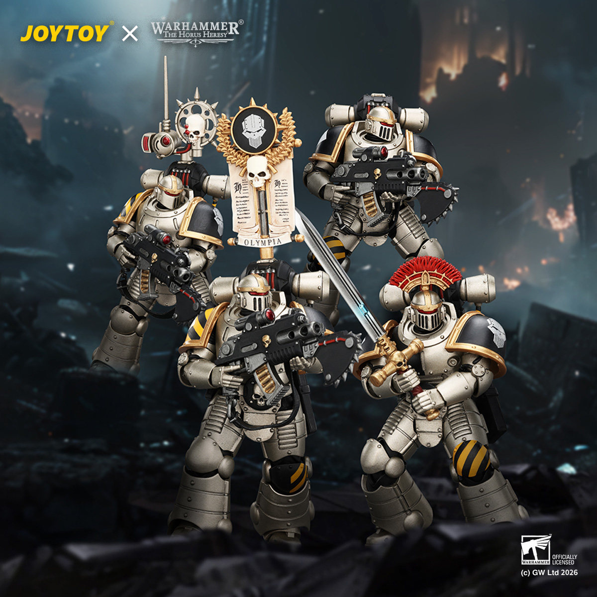 JOYTOY暗源荷鲁斯之乱钢铁勇士MkII战术士兵1:18可动兵人模型手办