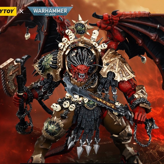 JOYTOY暗源战锤40吞世者安格隆恐虐恶魔基因原体1:18可动兵人模玩