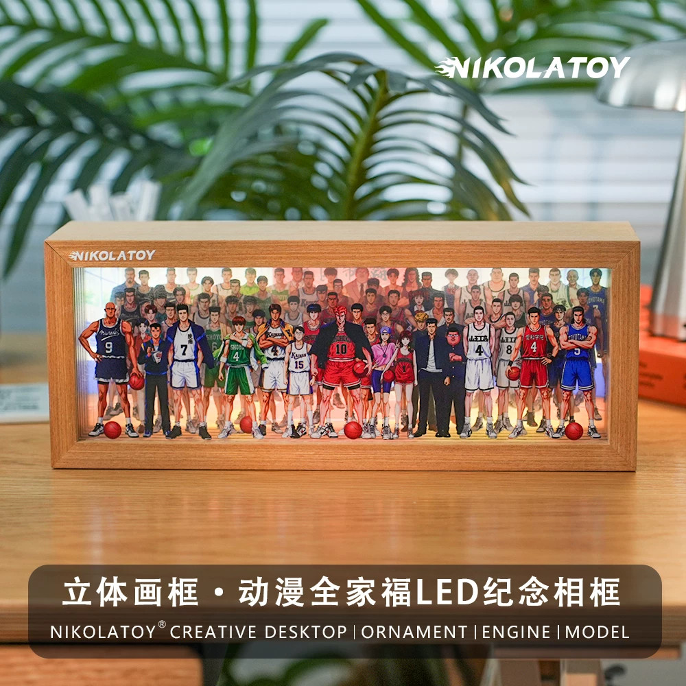 NIKOLATOY灌篮高手七龙珠鬼灭之刃动漫周边立体画相框装饰摆台