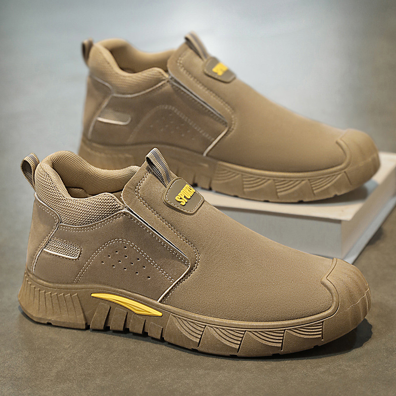 回力军工劳保鞋男款秋冬季厚底防滑耐磨工地干活安全包头防护鞋男