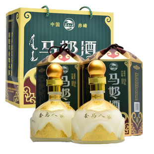 套马人家马奶酒内蒙古草原特产18度半甜型乳白色礼盒正宗草原特色