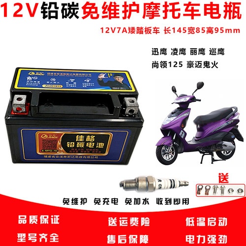 佳格铅碳迅鹰专用型号电瓶12V7A