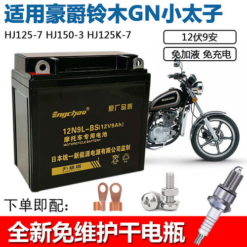 统一GN小太子摩托车电池12V9A