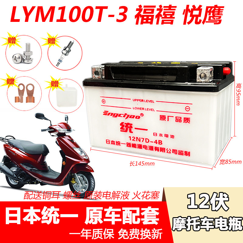 LYM100T-3福禧X福逸摩托车电瓶