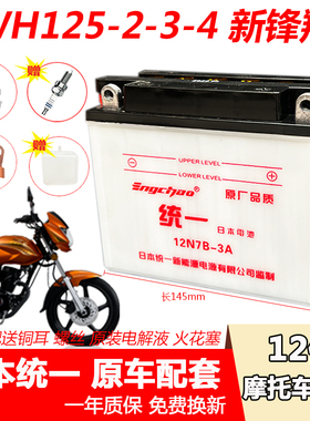 摩托车水电瓶WH125-2-3-4-5-9-10-15新锋翔 MCR125蓄电池