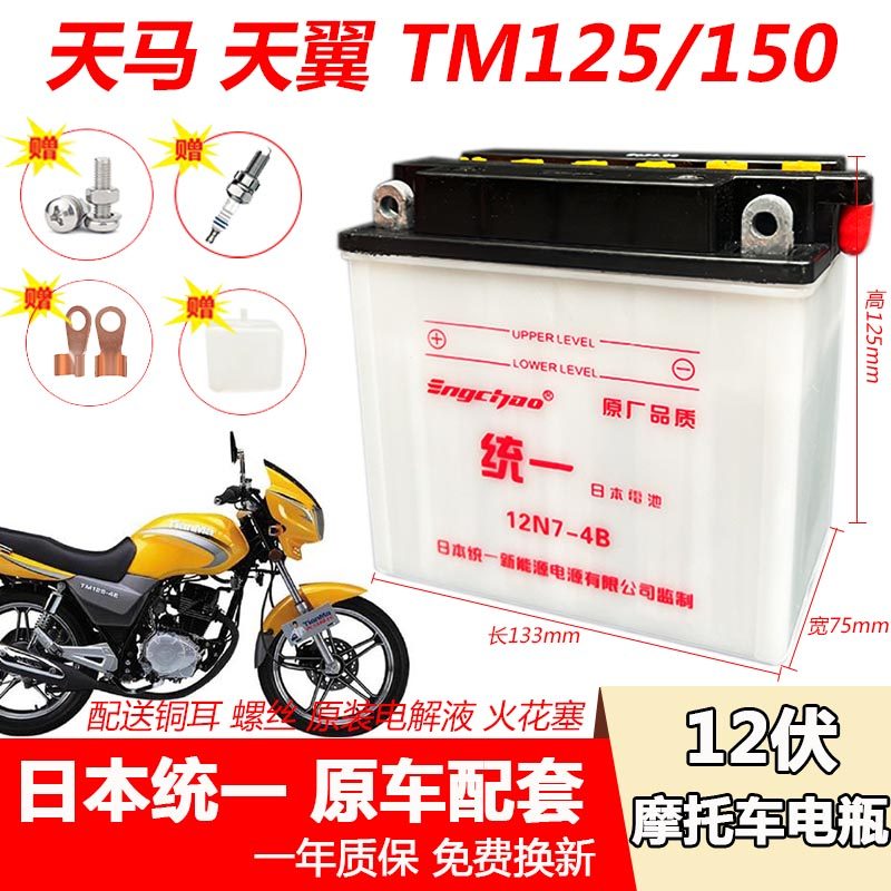 天马天翼TM125-4摩托车水电瓶