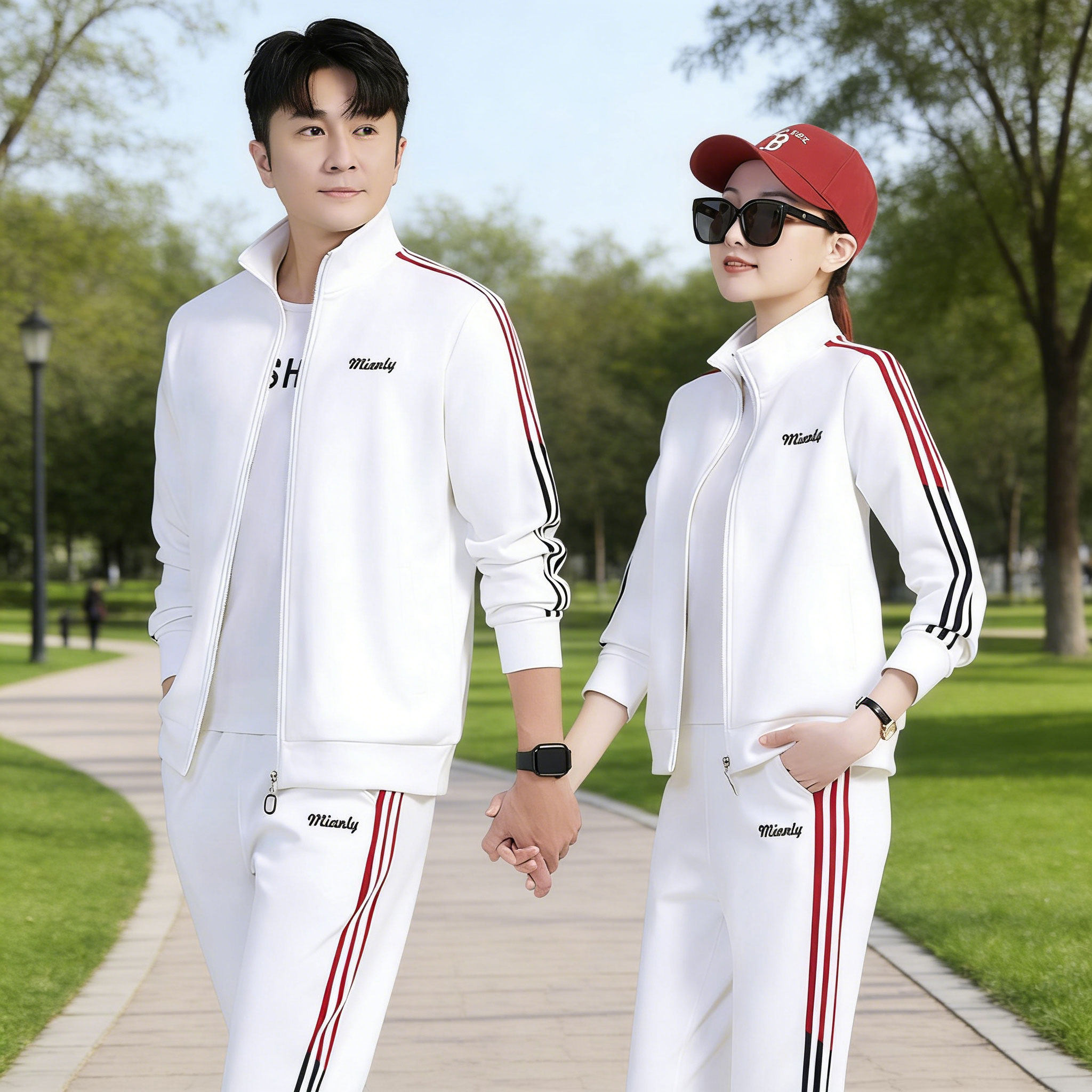 2026春季新款运动套装男女通用情侣时尚卫衣两件套大码休闲运动服