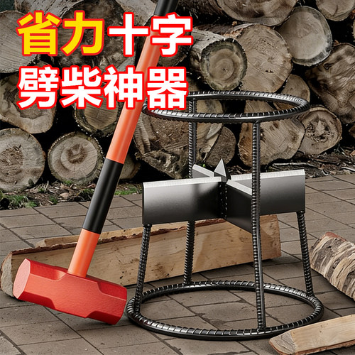 【省力】十字劈柴神器木头分裂