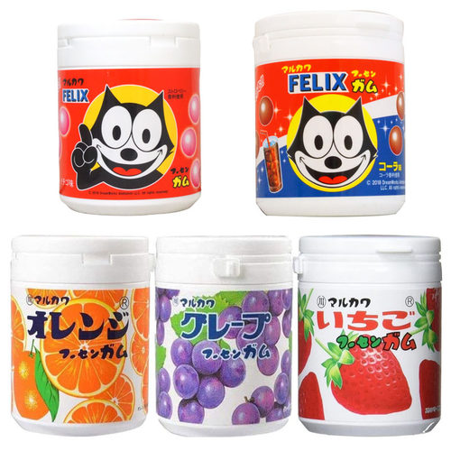 日本 丸川口香糖罐装130g水果汽水味