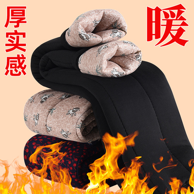 加厚高腰驼绒棉加厚棉裤