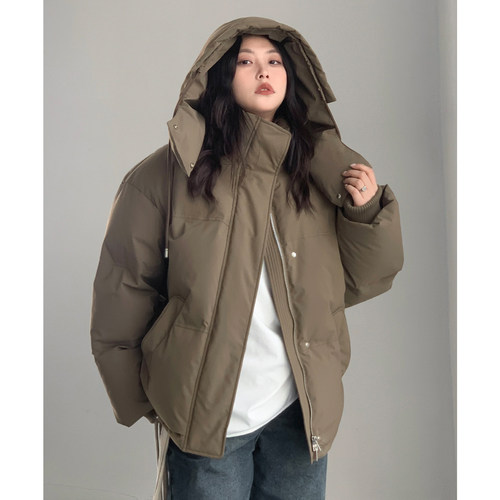 90白鸭绒羽绒服防风保暖连帽外套