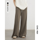 女装 阔腿空气糯米裤 夏季 松紧腰垂感针织休闲长裤 女胖mm 新款 CV大码