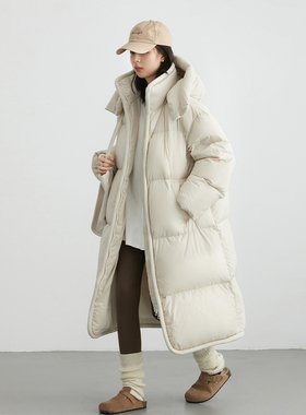 CV大码女装 冬新款高充绒量泡芙羽绒服软糯连帽保暖外套胖MM显瘦