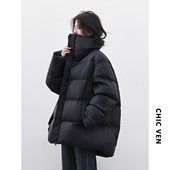 CV大码 泡芙羽绒服软糯超轻面包服保暖外套胖MM显瘦 新品 女装 冬季