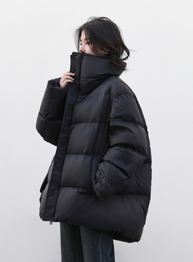 CV大码女装 冬季新品泡芙羽绒服软糯超轻面包服保暖外套胖MM显瘦