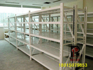轻型新款普尔储藏架架仓库组合地下室储物架铁架钢板调节移动货架