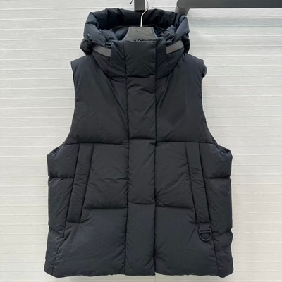 可拆卸连帽设90白鹅绒高腰羽绒服
